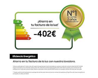 LVD. SAMSUNG WW90DB7U94GBU3 9K 1400RPM ECB NEGRO