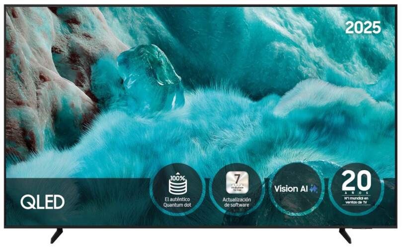TV Samsung 65" QLED TQ65Q7F4 - 4K Ultra HD, Smart TV Q4 AI Processor, Altavoz 20W, HDR10+