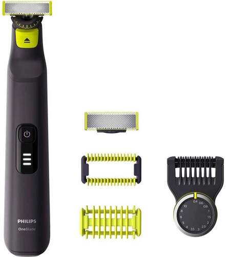 Barbero Philips OneBlade Pro 360 QP6541/15 - Batería 90min, 14 Ajustes Corte, Seco y húmedo