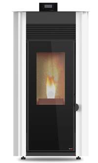 ESTUFA A PELLET RED POD FIRST 12KW WHITE (CANALIZA
