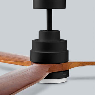 VENTILADOR TECHO UFESA NEPAL NEGRO/ROBLE 132CM LED