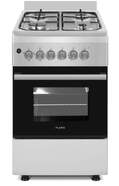 Cocina Mixta Flama 8253FL - 4 Fuegos a Gas Butano, 60x60cm, Horno El&eacute;ctrico, Acero Inox, Tapa
