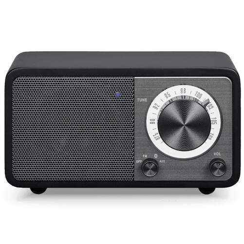Radio portátil Sangean WR-7 negro mate - Bluetooth, FM, carga USB, 36h autonomía, diseño clásico
