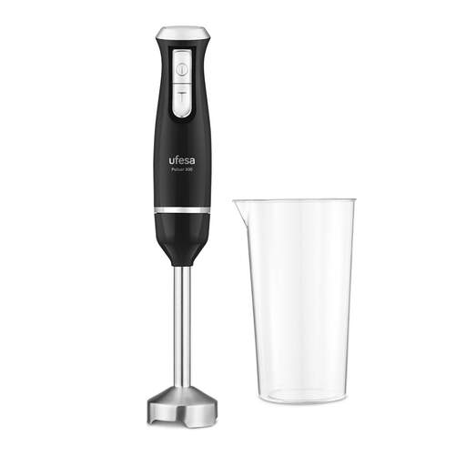 Batidora de mano Ufesa Pulsar 800 - 800 W, función Turbo, 4 cuchillas, vaso medidor