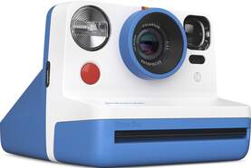 C&aacute;mara instant&aacute;nea Polaroid Now Gen 2 - Blanco y azul, exposici&oacute;n doble, disparador autom&aacute;tico