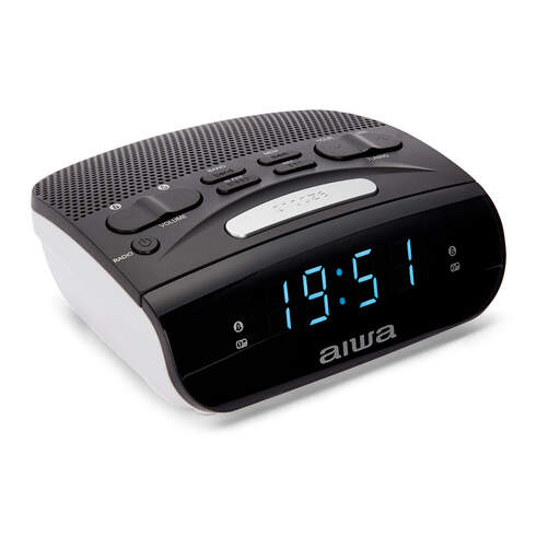Radio Reloj Despertador AIWA CR15 - Radio AM/FM, Alarma Dual