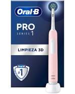 Cepillo Eléctrico Oral B Pro Series 1 Rosa - Temporizador 2 min, Sensor de presión, 3 modos limpieza