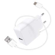 Cargador DCU 1x USB A + Cable Micro USB, 1 m