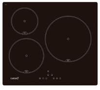Placa Inducción Cata 08063121 - 3 Zonas, 9 Potencias, 5300 W, Negro