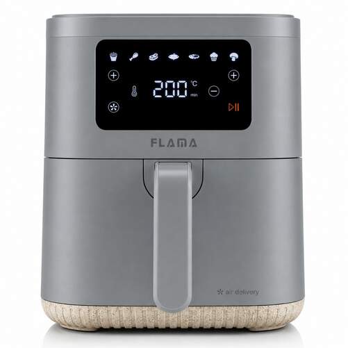 Freidora Aire Flama 652FL - 1400W, 4.2 Litros, Programable, 80-200&ordm;C, Gris