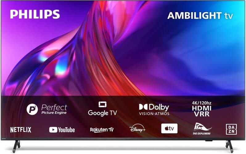 TV 75" Philips 75PUS8818/12 - 4K 120Hz, Google TV, Ambilight, P5 Engine, Dolby Vision/Atmos 50W