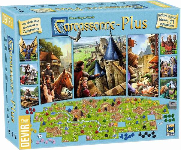 Juego de mesa Carcassonne Plús - Básico & 11 Expansiones