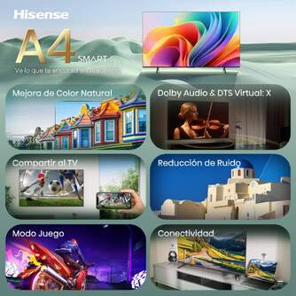 TV HISENSE 32%%%quot; 32A4S HD SMART TV DOLBY AUDIO