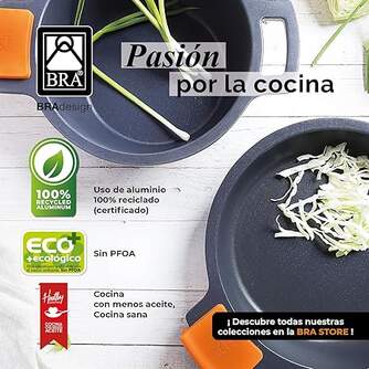 CACEROLA BRA EFFICIENT 45CM BAJA S/TAPA