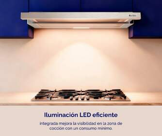 CAMPANA ARTICA ASLIDE60BN 60CM B NEGRA