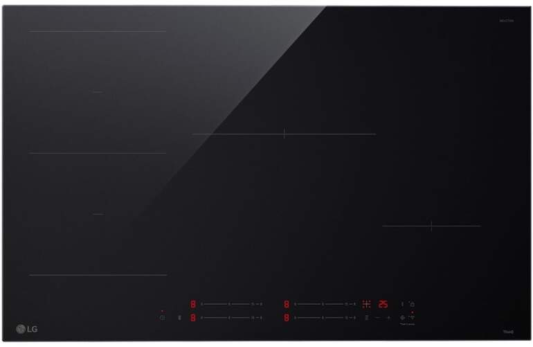 Placa de indución LG CI5Z3025BN - 80cm, 4 fuegos, Zona Flex + 2 zonas, Función Boost