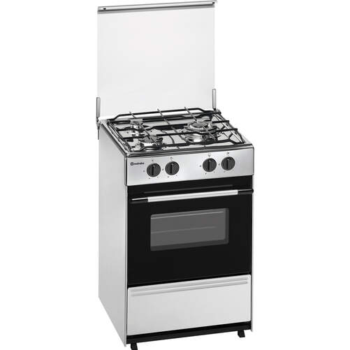 Cocina de Gas Butano MEIRELES G1530 DV X - 3 Fuegos (1 Triple) y Horno gas con grill, Inox