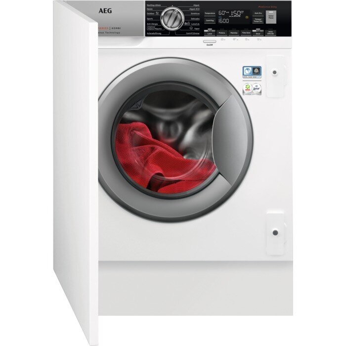 Lavadora secadora integrable AEG L7WEC842BI - A, Lava 8kg, Seca 4kg, 1600r, Inverter, Vapor