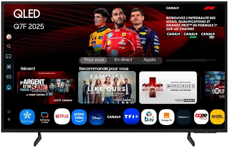 TV Samsung 50" TQ50Q7F - 4K Ultra HD, Q4 AI Processor, Smart TV Tizen, 20 W RMS, HDR10+