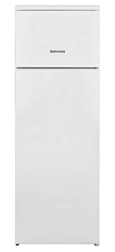 Frigorífico 2 Puertas Telefunken TLK284W - Clase E, 160x54cm, 240L, Cíclico, Antibacterias, Blanco