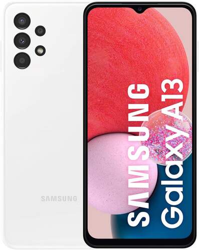 Samsung Galaxy A13 4/128GB Blanco - 6.6" FHD+, Exynos 850 2GHz, 50+5+2+2/8Mpx, NFC, 5000mAh