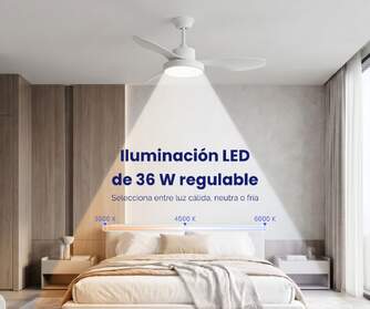 VENTILADOR TECHO ARTICA AVTECH36B BCO 36W 119 CM