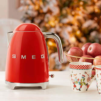 HERVIDOR SMEG KLF03RDEU ROJO,1.7L,2400W