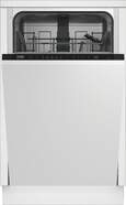 Lavavajillas 45cm Integrable Beko DIS35023 - Clase E, 10 Servicios, 11.9L, 5 Programas, LedSpot