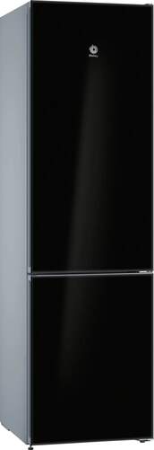 Frigorífico Combi Balay 3KFD765NI - Clase D, 203x60cm, 368L, NoFrost, Cajón 0ºC, Cristal Negro
