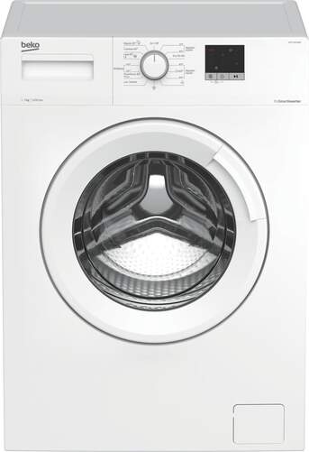 Lavadora Beko WTE 7611 BWR - 7kg, 1200 rpm, AquaWave, Inverter, 15 Programas, Clase D, Blanca