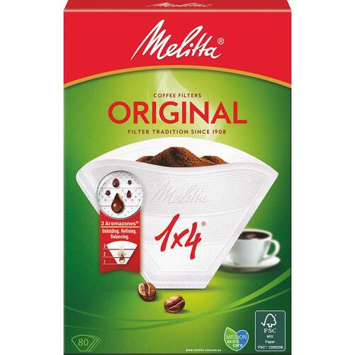 Filtro de caf&eacute; Melitta - Desechable, 80 unidades