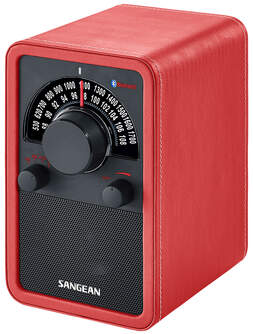 RADIO SANGEAN WR-15 CUERO ROJO FM BT