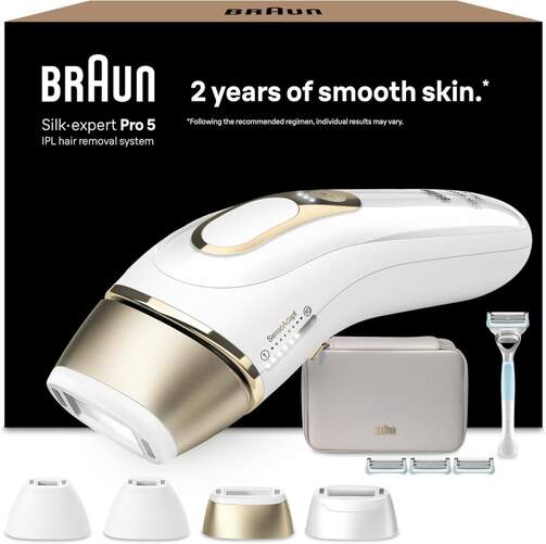 Depiladora Luz Pulsada Braun Silk-expert PRO PL5358 - Luz pulsada, resultados visibles en 3 semanas