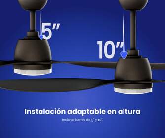 VENTILADOR TECHO ARTICA AVTECH18N NGR 18W 132 CM