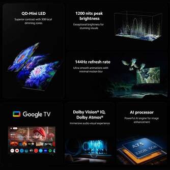 TV XIAOMI 65%%%quot; S MINILED 2025 UHD GOOGLETV 144HZ