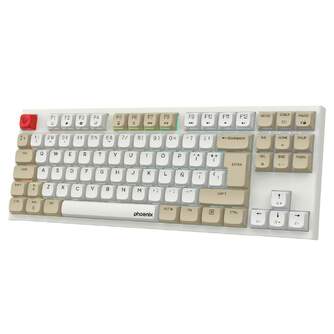 TECLADO PHOENIX ROYAL TKL MECANICO GAMING BLANCO