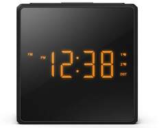 Radio reloj Philips TAR4500 - Radio FM con 20 presinton&iacute;as, negro, alarma dual, USB, gran pantalla