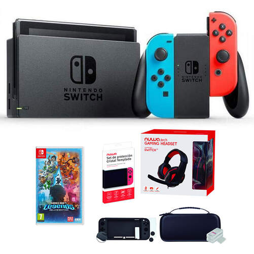 Nintendo Switch + Minecraft Legends + Auriculares + Accesorios