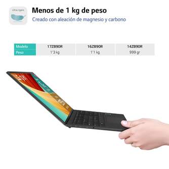 PORTATIL LG GRAM GR14ZB90R AA75B I7/16GB/ 512 SSD