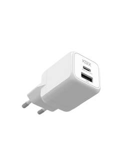 CARGADOR KSIX 1XUSB C  1XUSB A GAN DE 20W