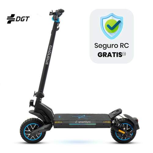 Patinete eléctrico SmartGyro Dual Max 2 LR - 2 x 500 W, 48 V 17,5 Ah, 70 km aut., ruedas 10"