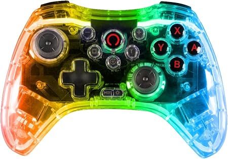 Mando Konix - Nintendo Switch, Switch OLED, PC y PS4, Autonomía 10 h, LED RGB Ajustable
