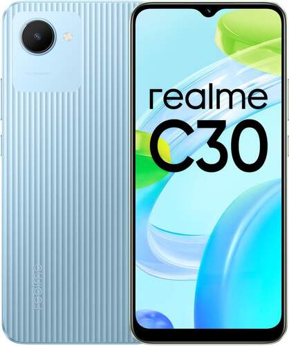 Realme C30 3/32GB Azul - 6.5" 120Hz, Unisoc T612 1.82Ghz, 8/5Mpx, 5000mAh