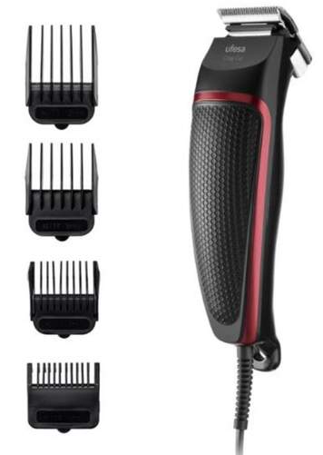 Cortapelo Ufesa Crop Cut 60106192 - 4 peines de 3, 6, 9 y 12 cm, cepillo de limpieza, con cable