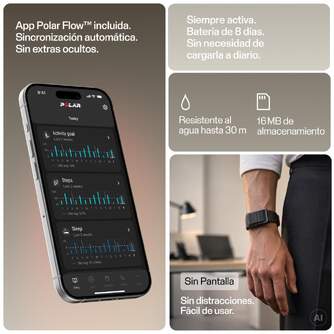 SMART BAND POLAR LOOP GEN2 BLK/CHE SIL S-M