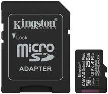 Tarjeta Memoria Micro SD Kingston SDCS2 256GB - Hasta 120MB/s, incluye adaptador MicroSD a SD