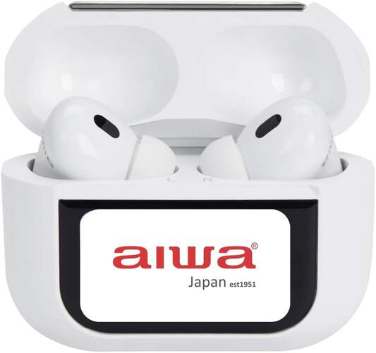 Auriculares Aiwa EBTW-350WT - BT 5.4, TWS, blanco, control t&aacute;ctil, cancelaci&oacute;n de ruido