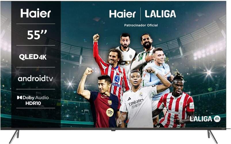 TV Haier 55" QLED H55K705UG - 4K Ultra HD, Smart TV Android 11, Bluetooth 5.1, HDR10