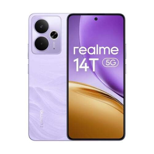 Realme 14T 8/256 GB Morado - 6,67", MediaTek Dimensity, MicroSD, Android 15, 50 MP, 6000 mAh
