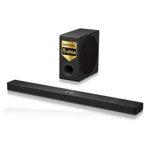 Barra de sonido LG S90TY 5.1.3 - 570 W, Dolby Atmos DTSX, Subwoofer, HDR, Negro